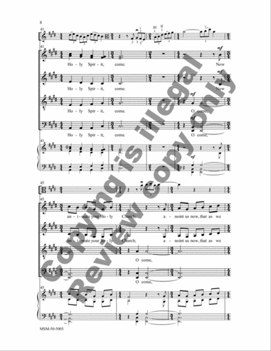 Hymn to the Spirit SSATBB scores gallery preview page 8