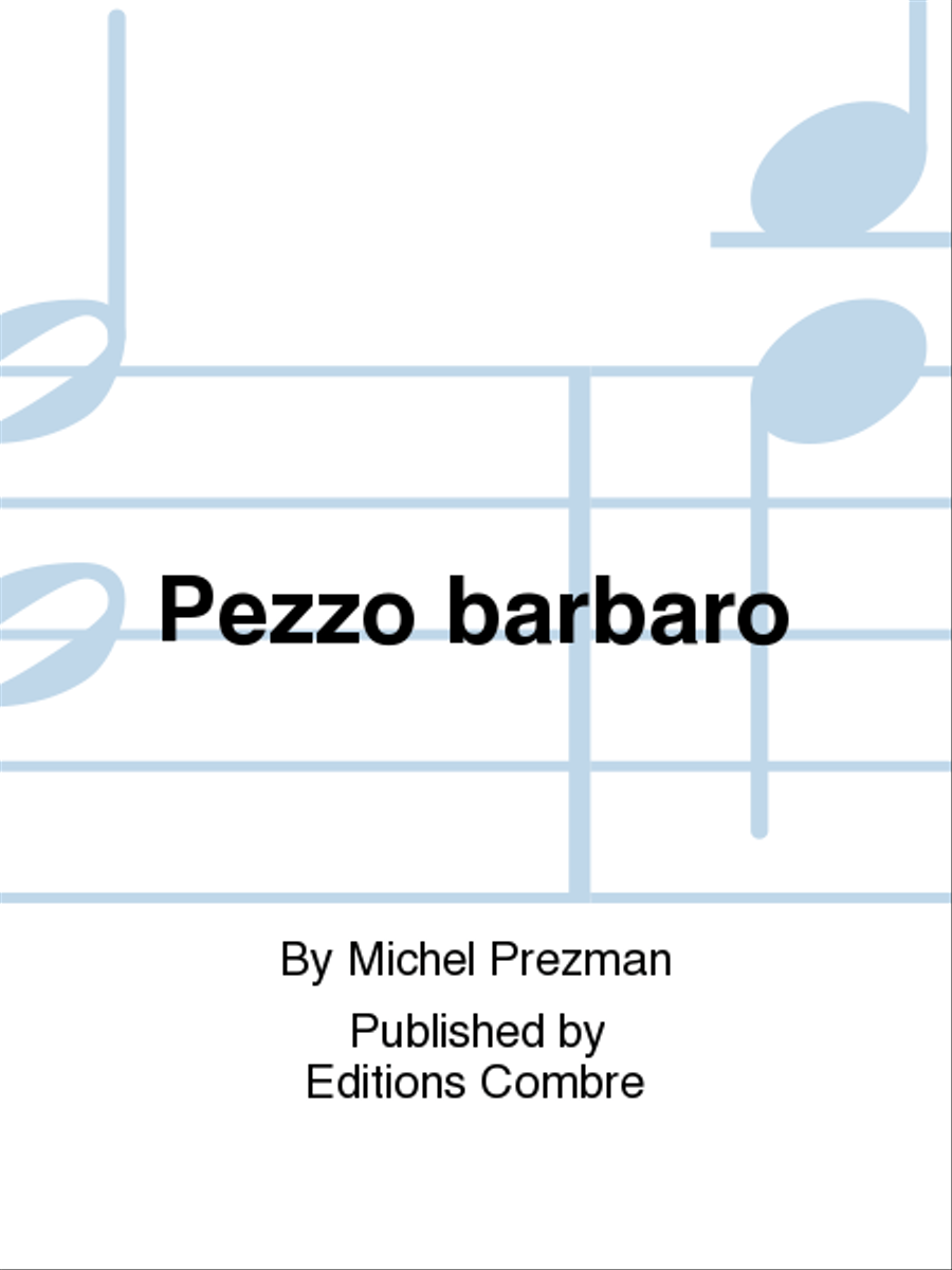Pezzo barbaro Piano Accompaniment scores gallery preview page 1