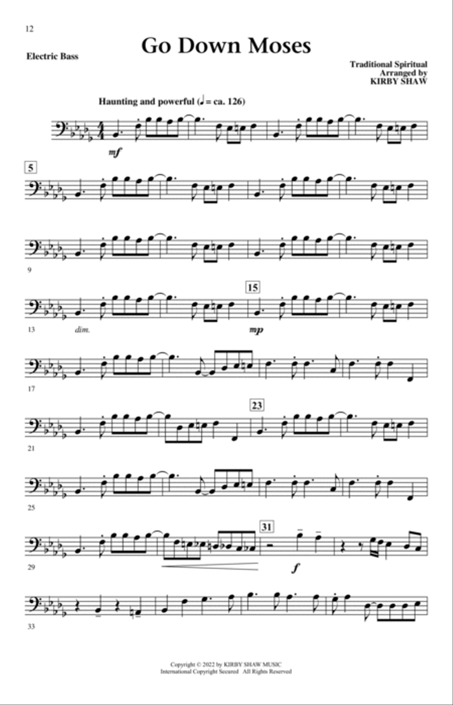Go Down, Moses (arr. Kirby Shaw) SSA scores gallery preview page 10