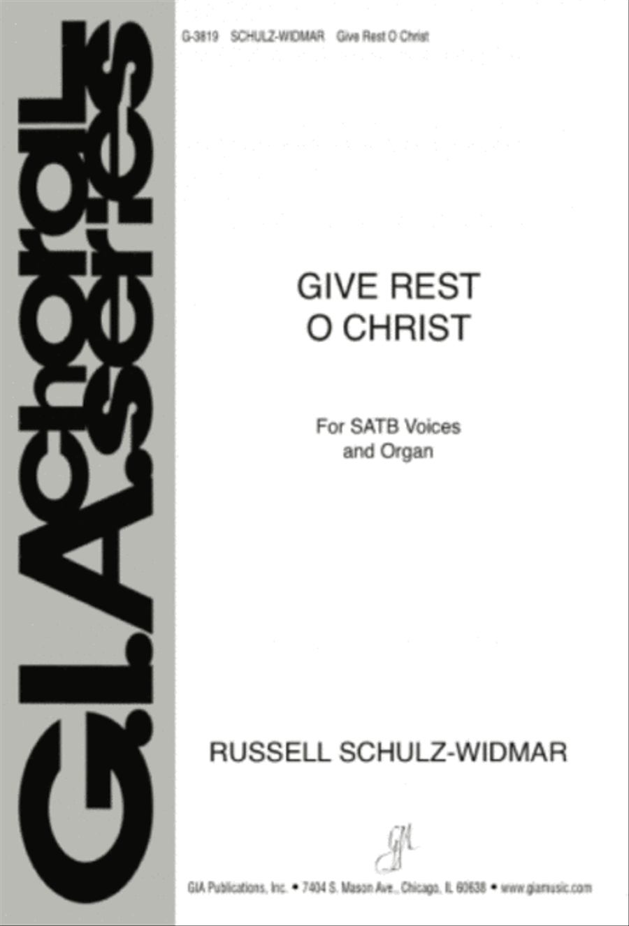 Give Rest, O Christ 4-Part scores gallery preview page 1