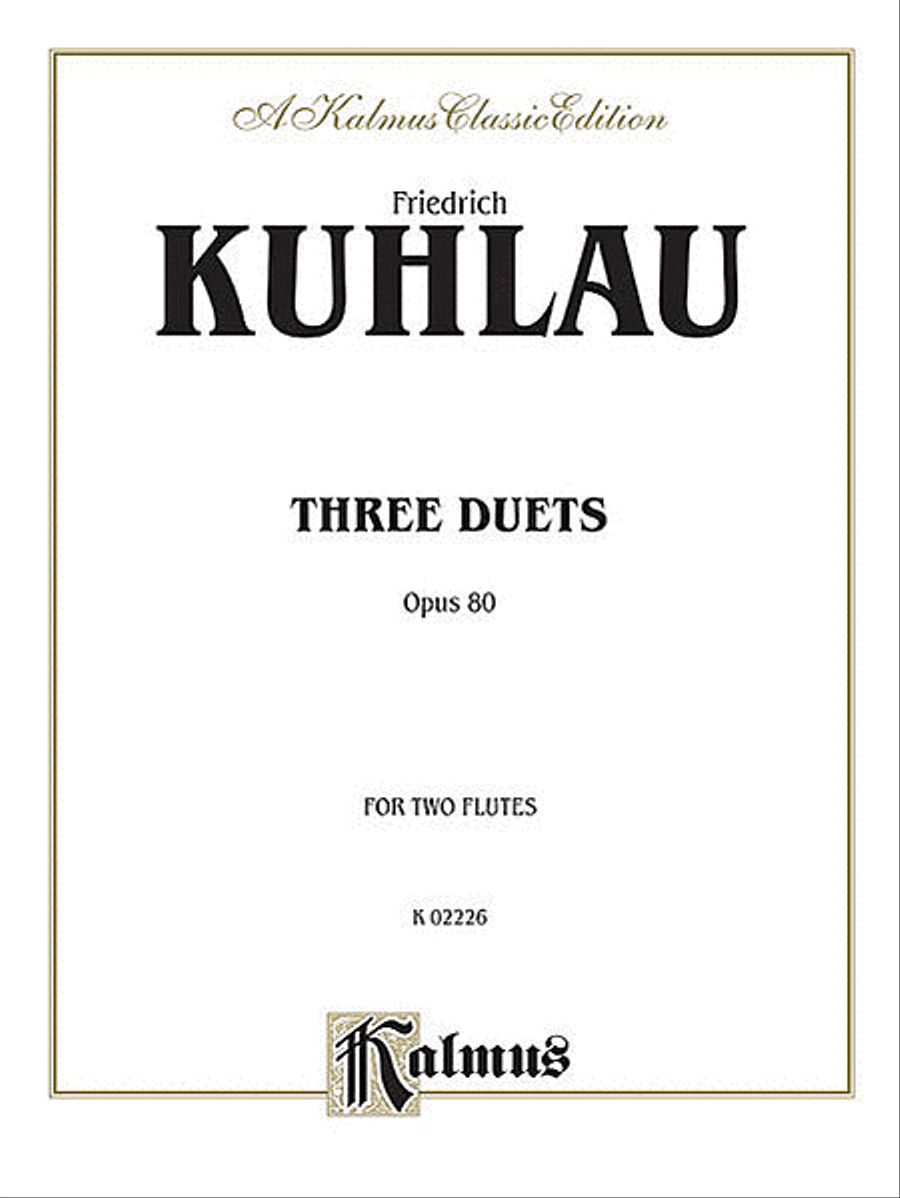 Three Duets Op 80 - 2 Flutes Flute Duet scores gallery preview page 1