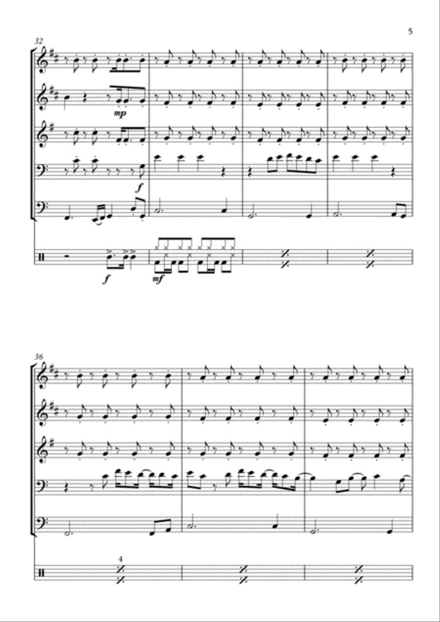 Hey, Soul Sister Hey, Soul Sister Small Ensemble scores gallery preview page 5