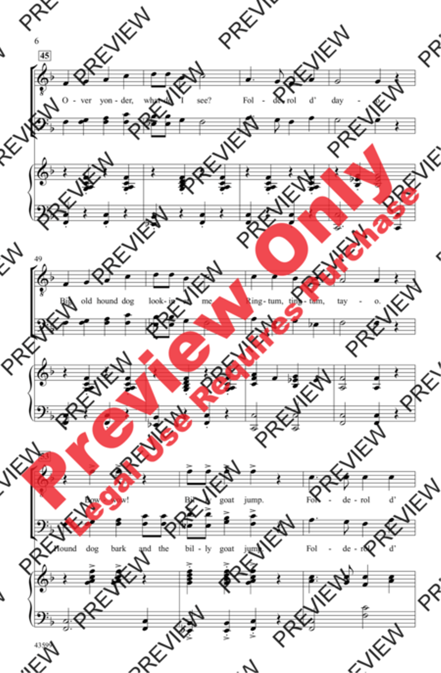 Pineywood Mountain Men's Choir scores gallery preview page 6