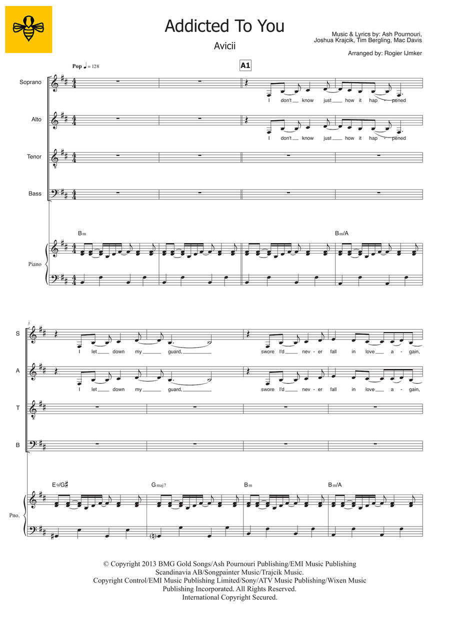 Addicted To You 4-Part scores gallery preview page 1