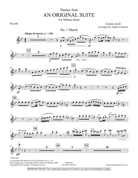 Themes from An Original Suite - Piccolo