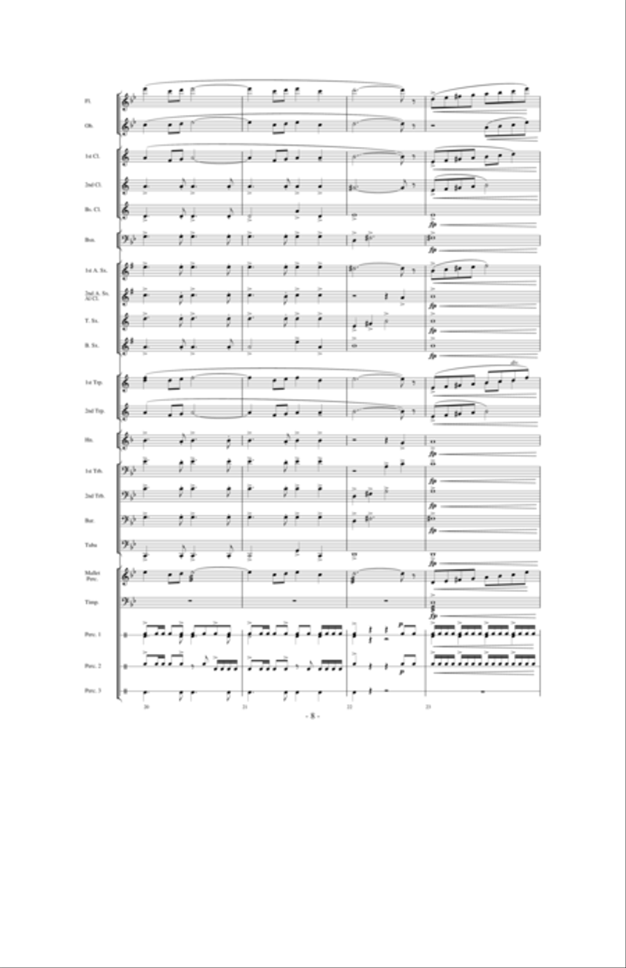 Fiesta de los Bravos Concert Band scores gallery preview page 7