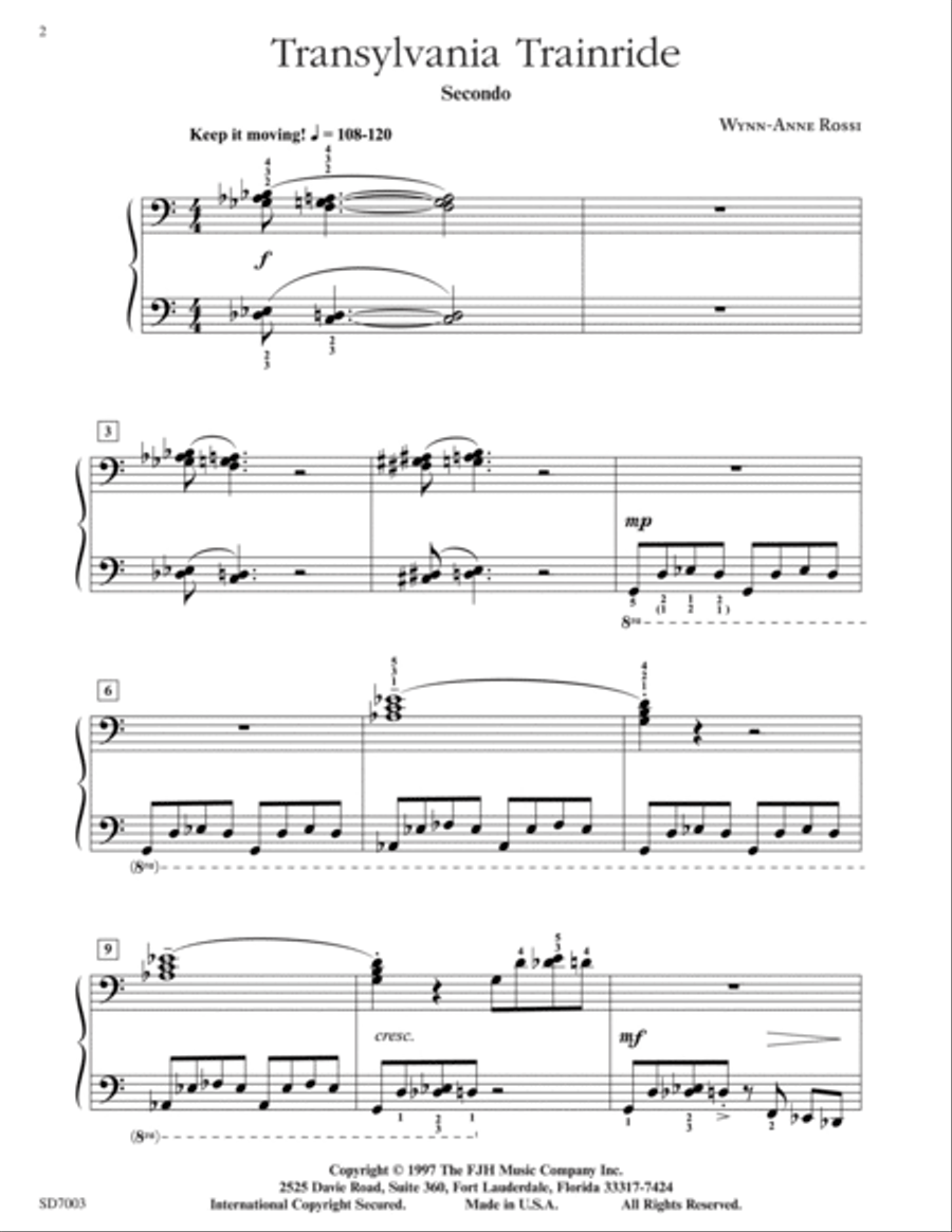 Transylvania Trainride Transylvania Trainride Piano Solo scores gallery preview page 2