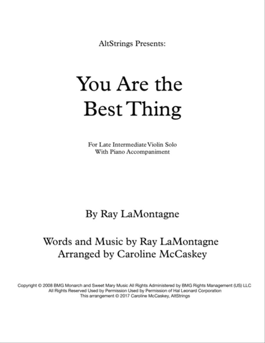 You Are The Best Thing