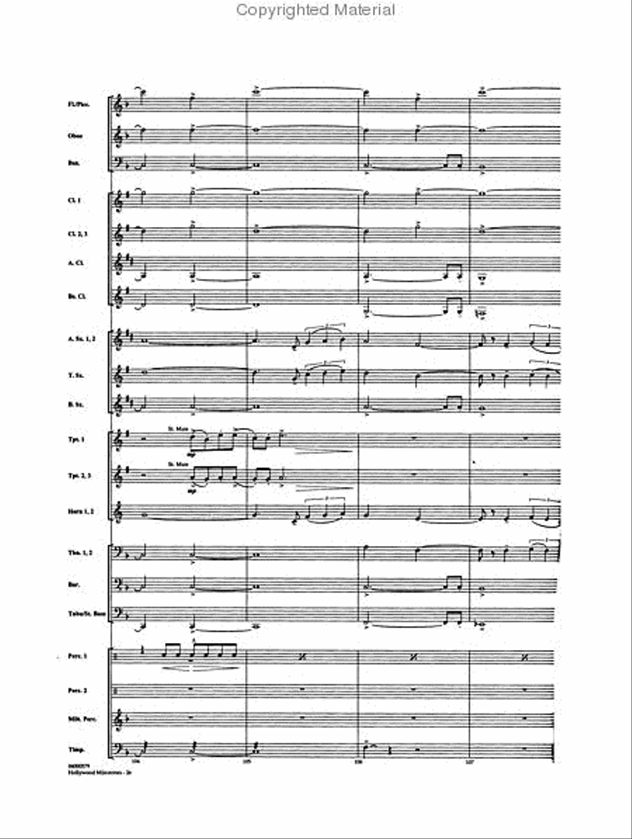 Hollywood Milestones Concert Band scores gallery preview page 4