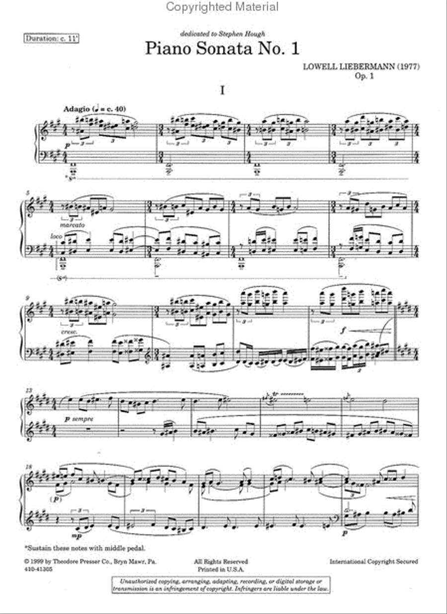 Piano Sonata No. 1 Chamber Music scores gallery preview page 2