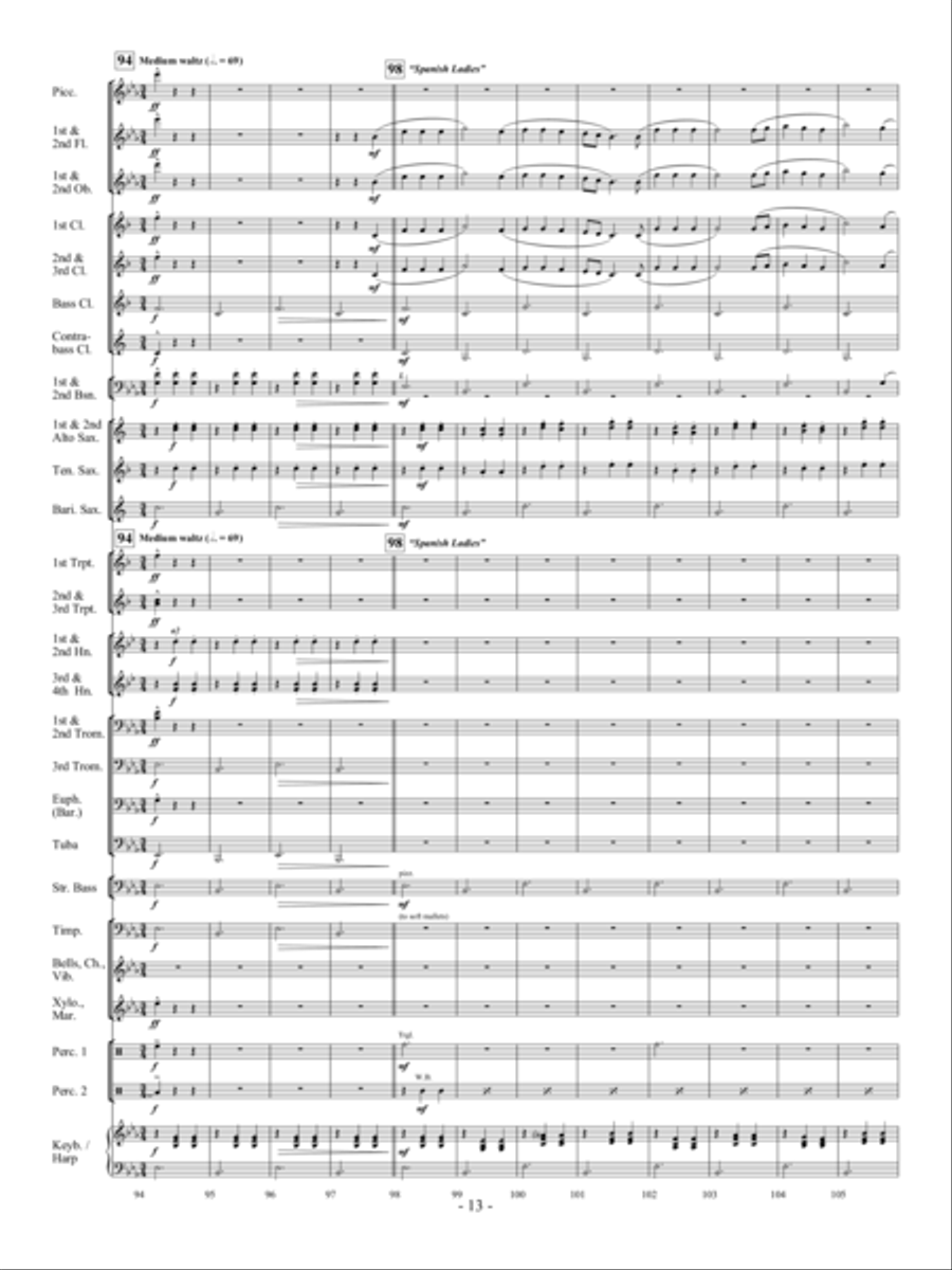 Sea Song Fantasy Sea Song Fantasy Concert Band scores gallery preview page 12