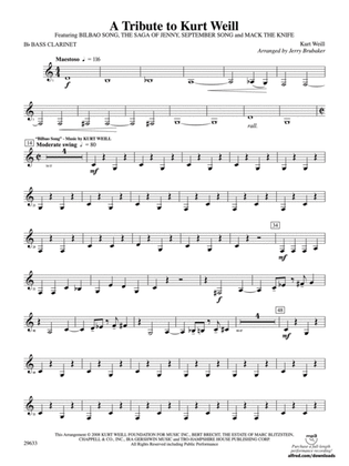 A Tribute to Kurt Weill: B-flat Bass Clarinet