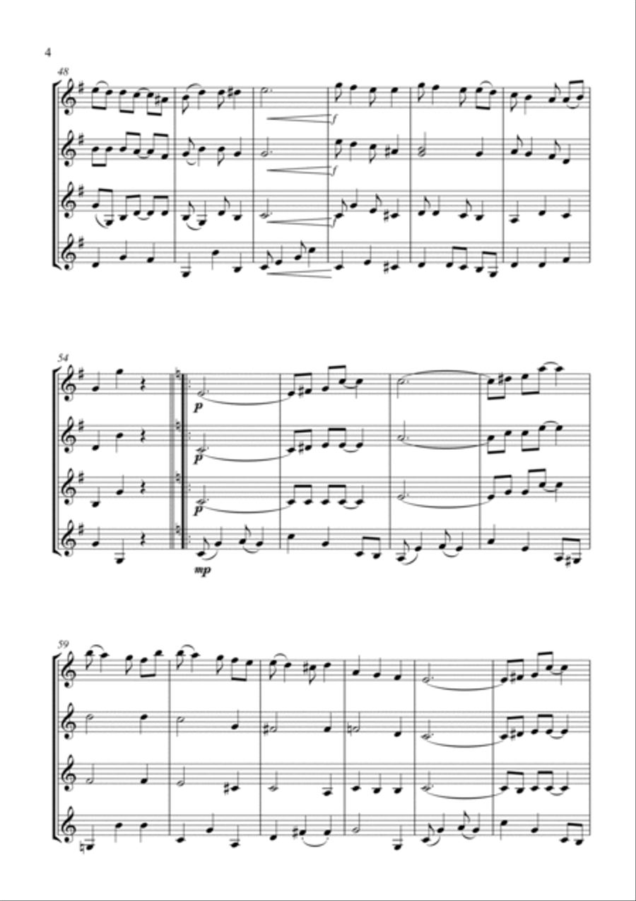 Pleasant Moments - Ragtime Waltz Woodwind Quartet scores gallery preview page 4