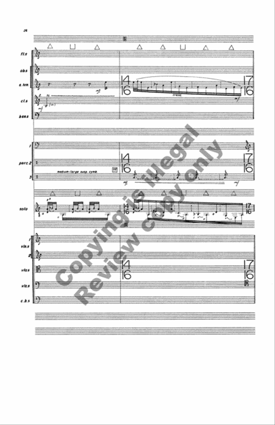 Zingari, Concerto for Guitar and Orchestra Orchestra scores gallery preview page 11