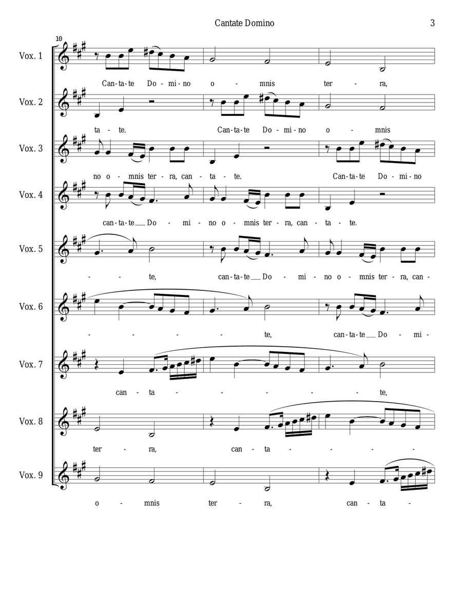 Cantate Domino Cantate Domino Choir scores gallery preview page 3