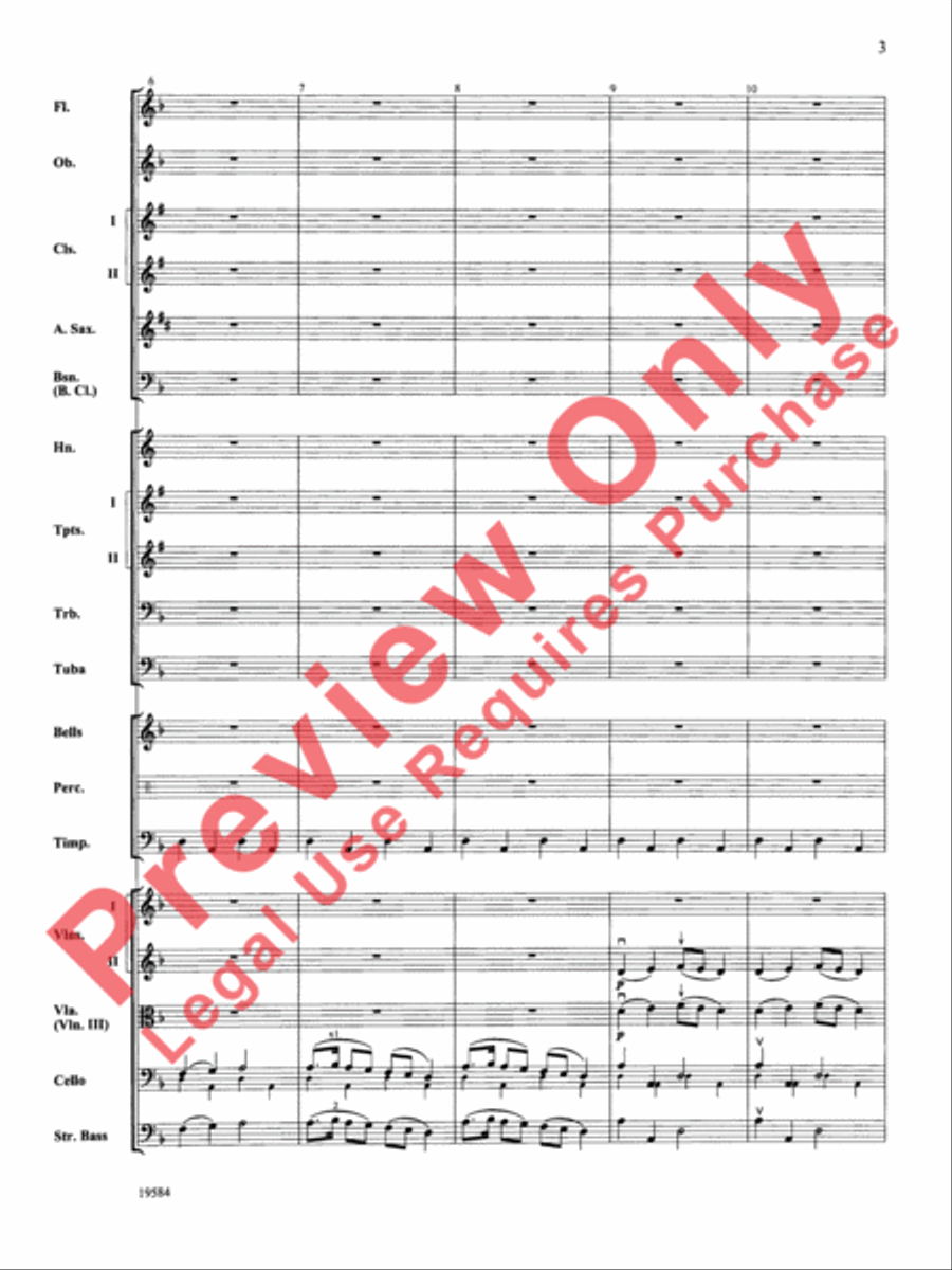 Symphony No. 1, 3rd Movement Full Orchestra scores gallery preview page 4