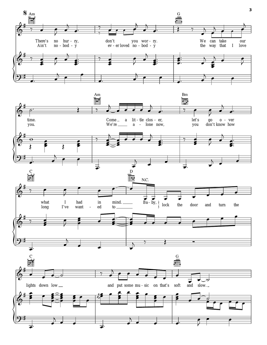 Your Man Piano, Vocal, Guitar scores gallery preview page 3