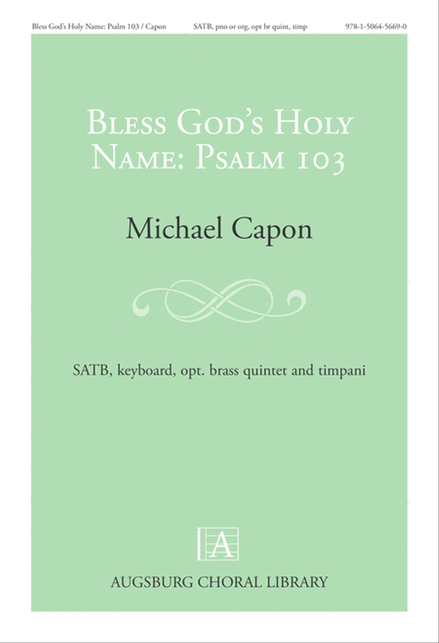 Bless God's Holy Name 4-Part scores gallery preview page 1
