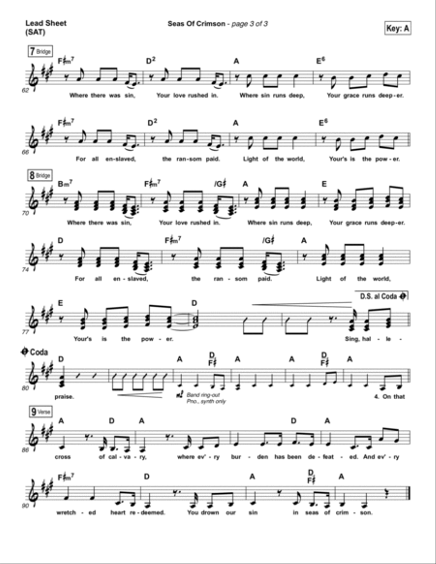 Seas Of Crimson Piano scores gallery preview page 3