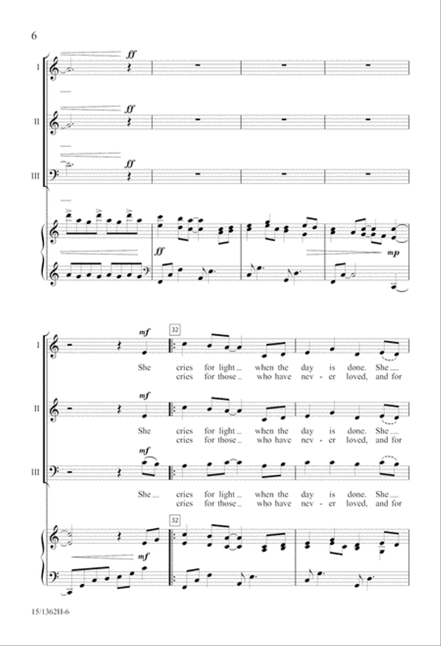 She Sings... She Sings... 3-Part scores gallery preview page 6