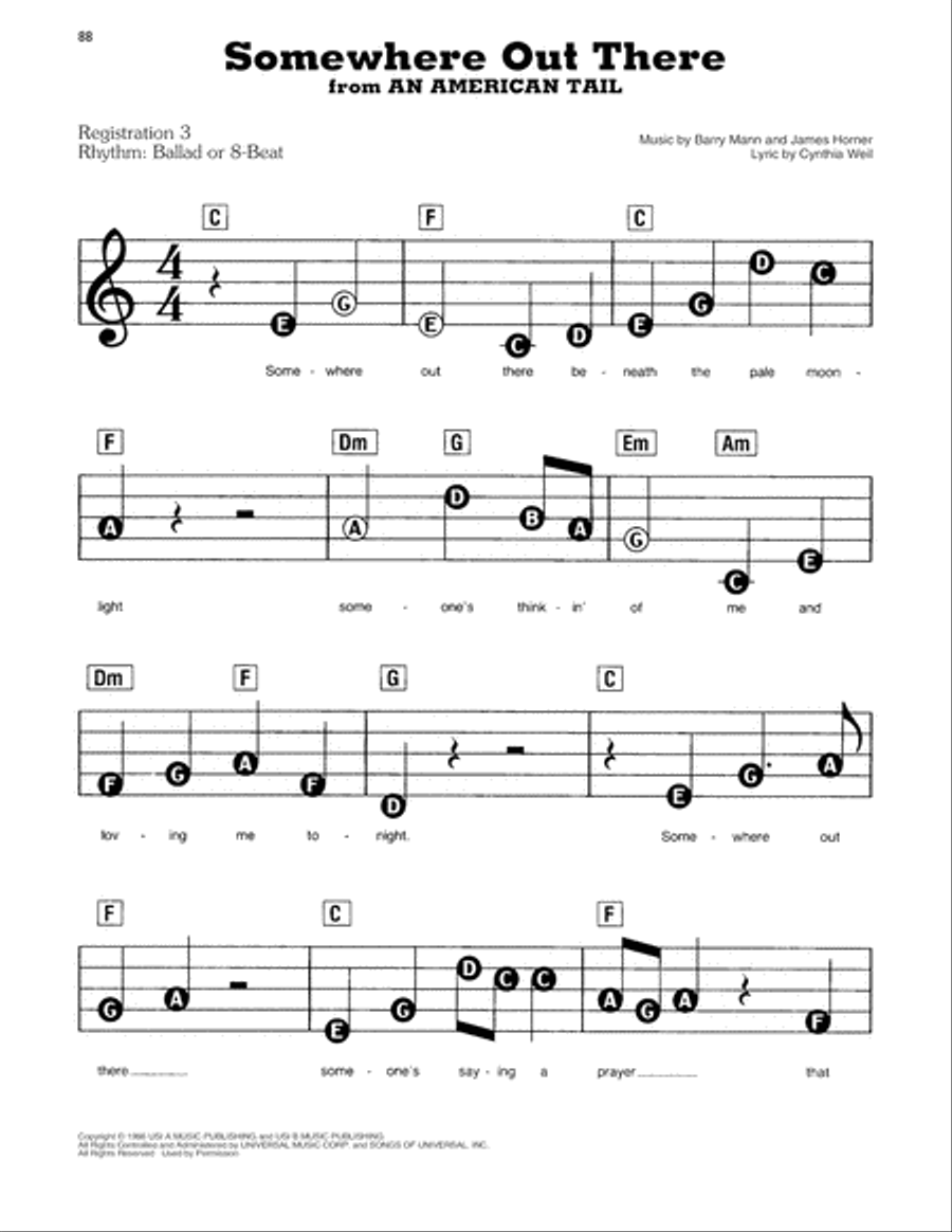 Somewhere Out There Voice scores gallery preview page 1
