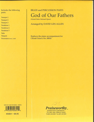 Book cover for God of Our Fathers - Brass & Percussion Parts