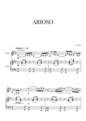 Book cover for Bach - Arioso (Violin and Piano)