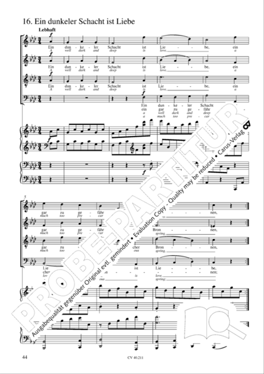 Liebeslieder-Walzer, Op. 52 Choir scores gallery preview page 45