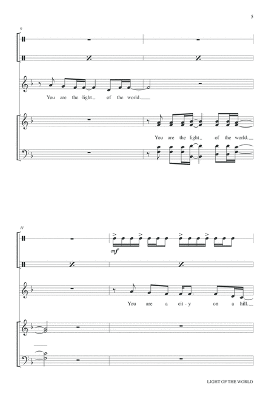 Light of the World 4-Part scores gallery preview page 5