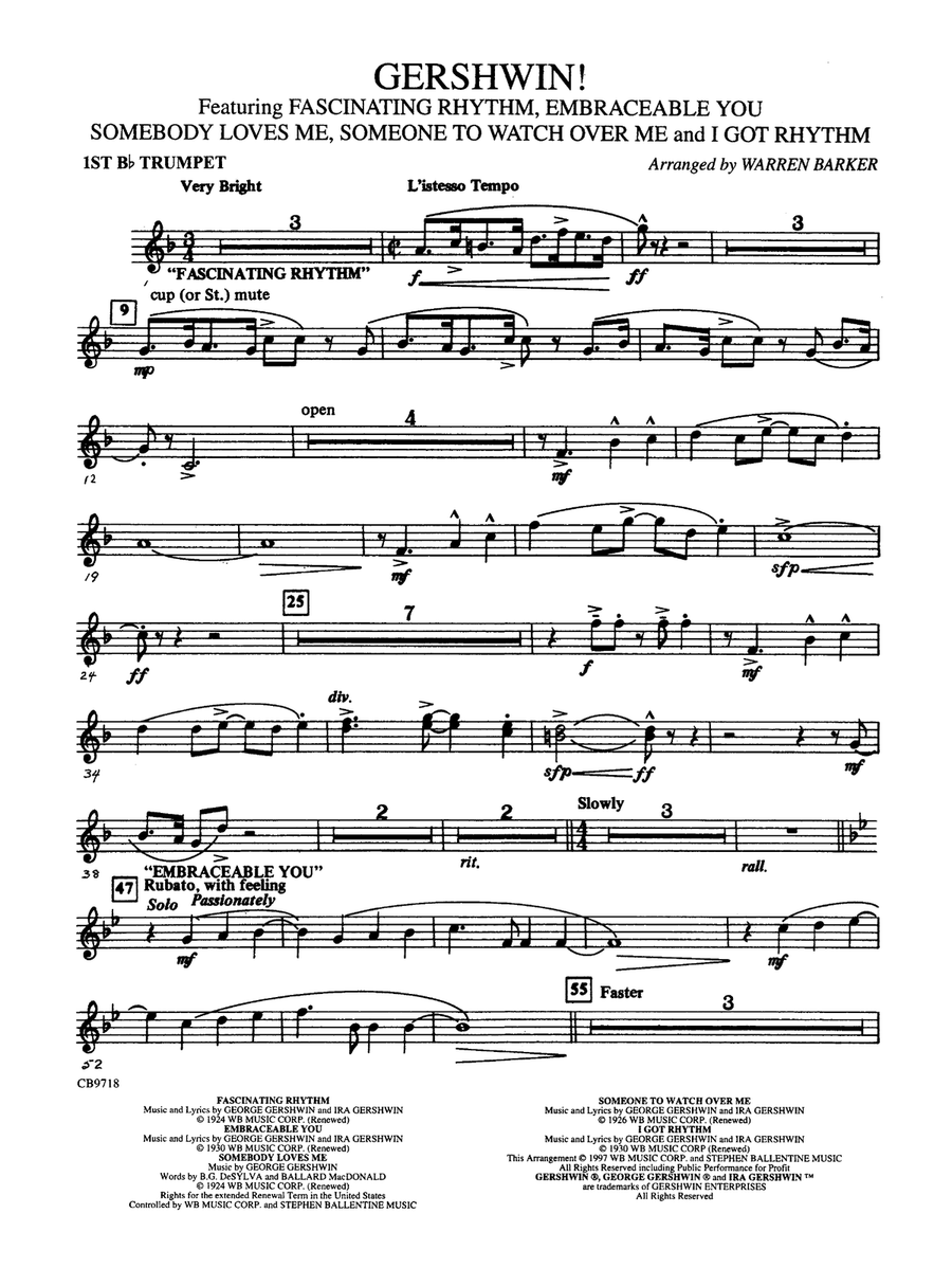 Gershwin! (Medley): 1st B-flat Trumpet