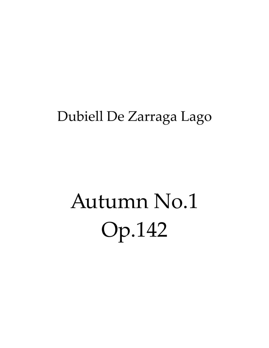 Autumn Suite 2020 Op.142
