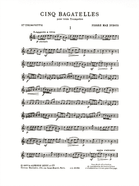 5 Bagatelles (trumpets 3)
