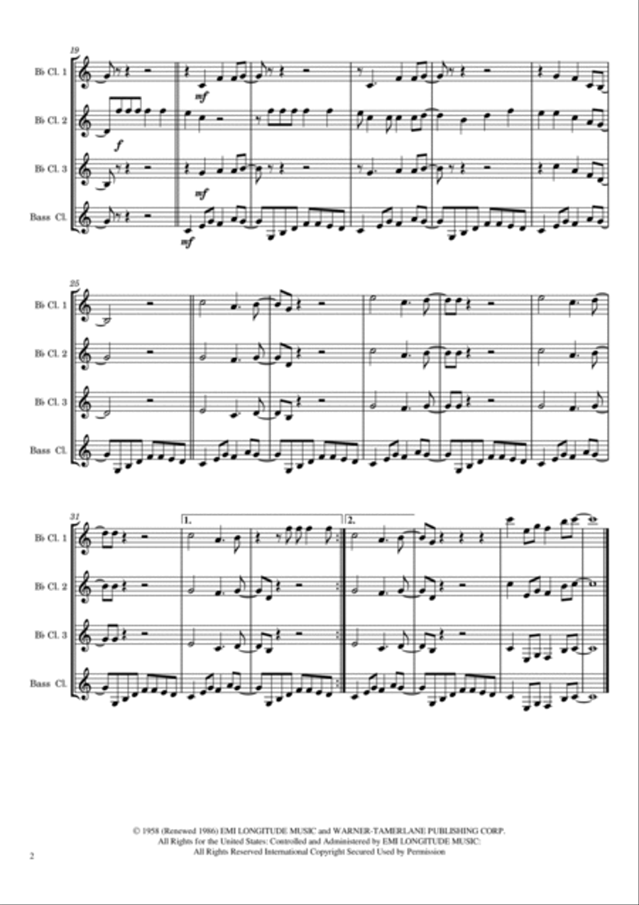La Bamba Clarinet Quartet scores gallery preview page 2