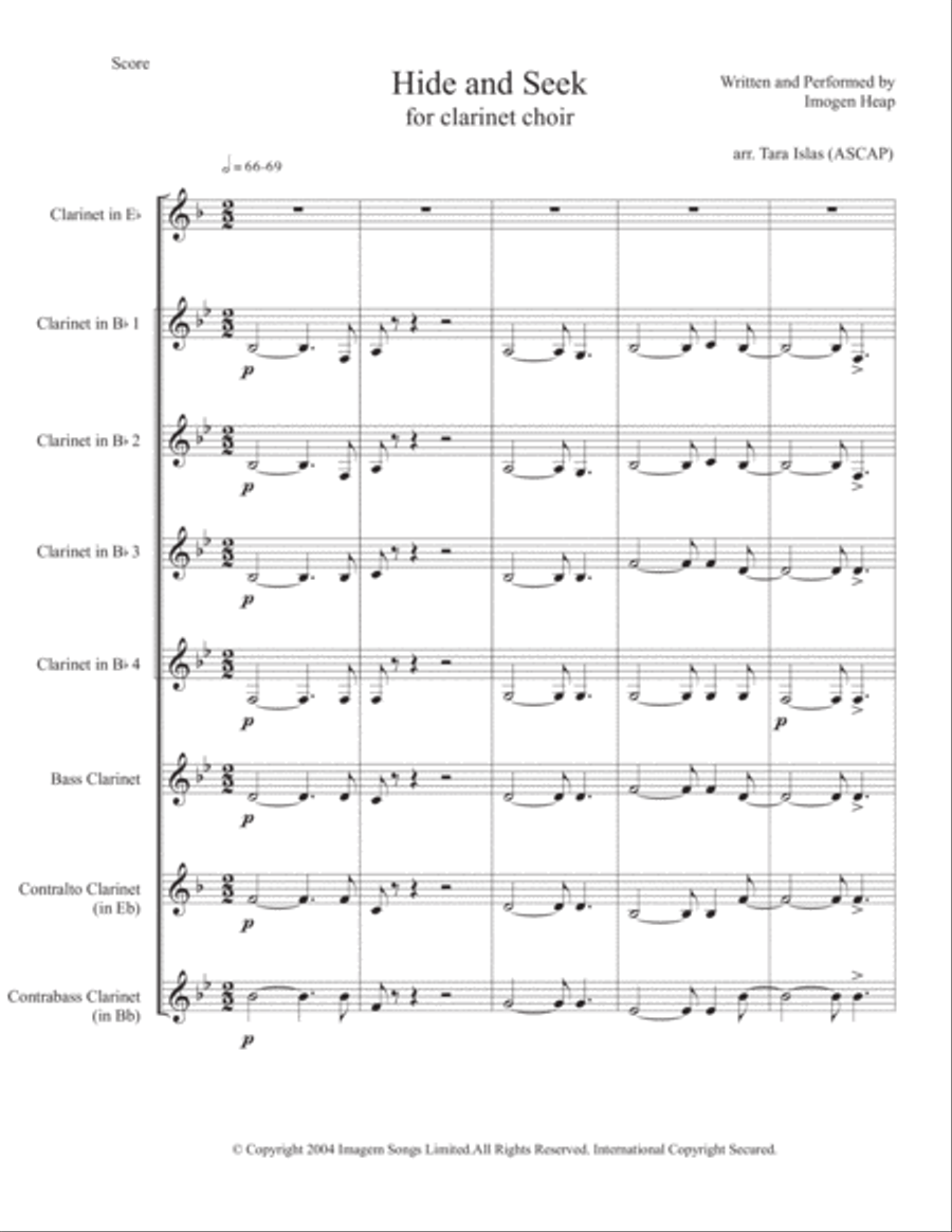 Hide And Seek Woodwind Ensemble scores gallery preview page 2