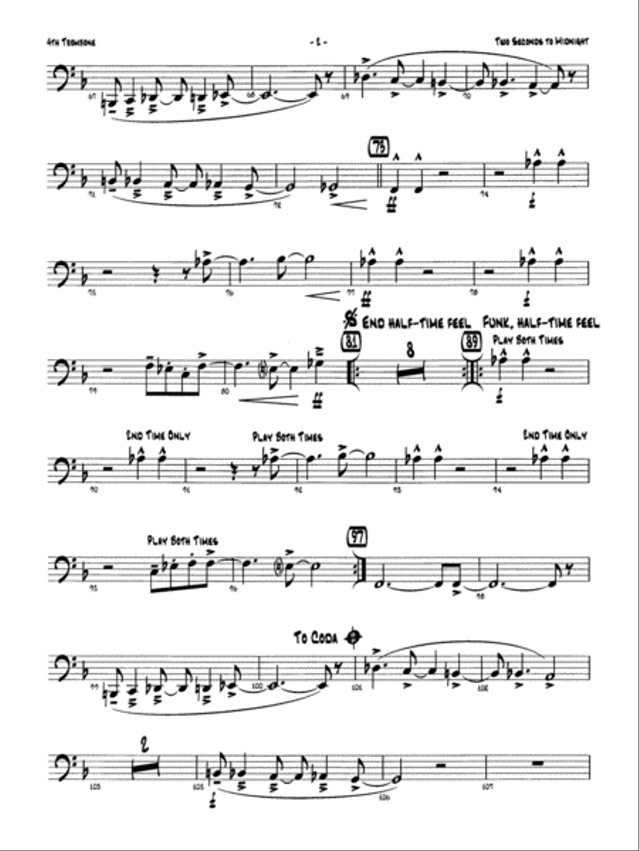 Two Seconds to Midnight: 4th Trombone Jazz Ensemble scores gallery preview page 2