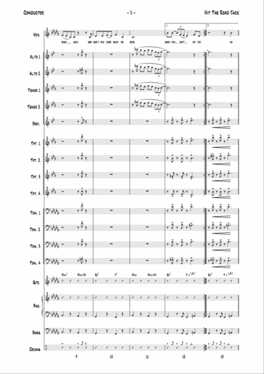 Hit The Road Jack Jazz Ensemble scores gallery preview page 5