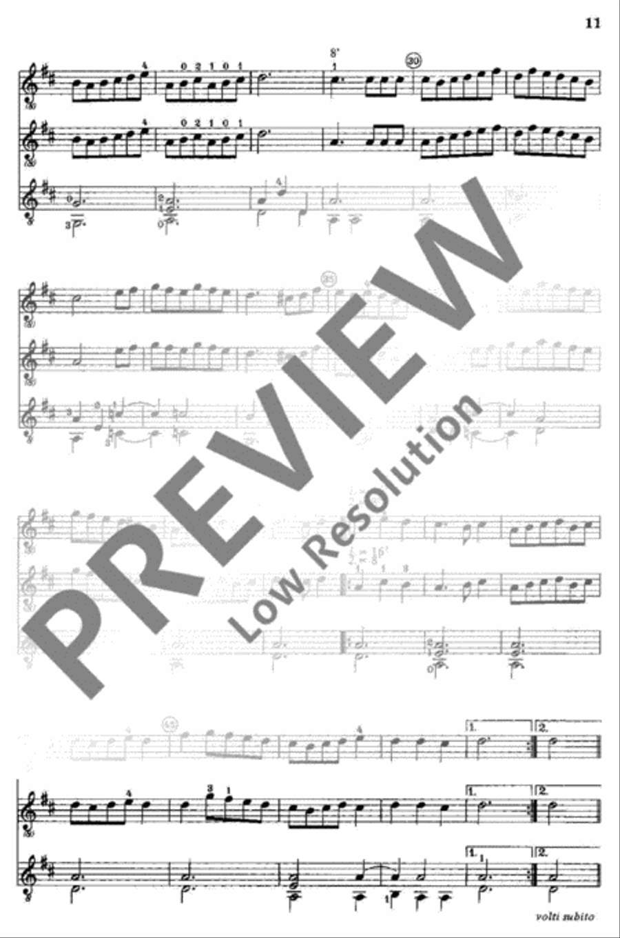 Alte Lautenmusik Guitar Ensemble scores gallery preview page 12
