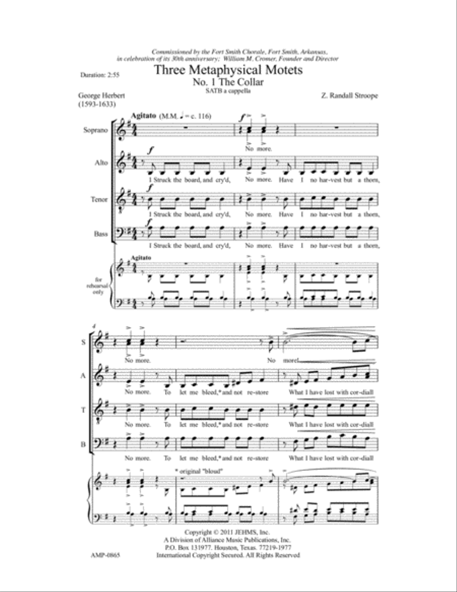 Three Metaphysical Motets 4-Part scores gallery preview page 2