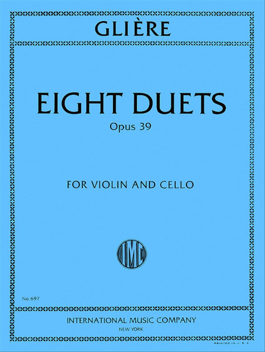 Book cover for Eight Duets, Opus 39