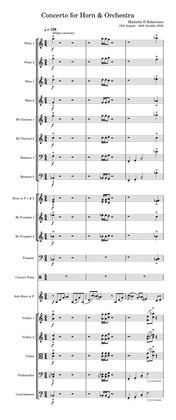 Concerto for Horn & Orchestra - Score Only
