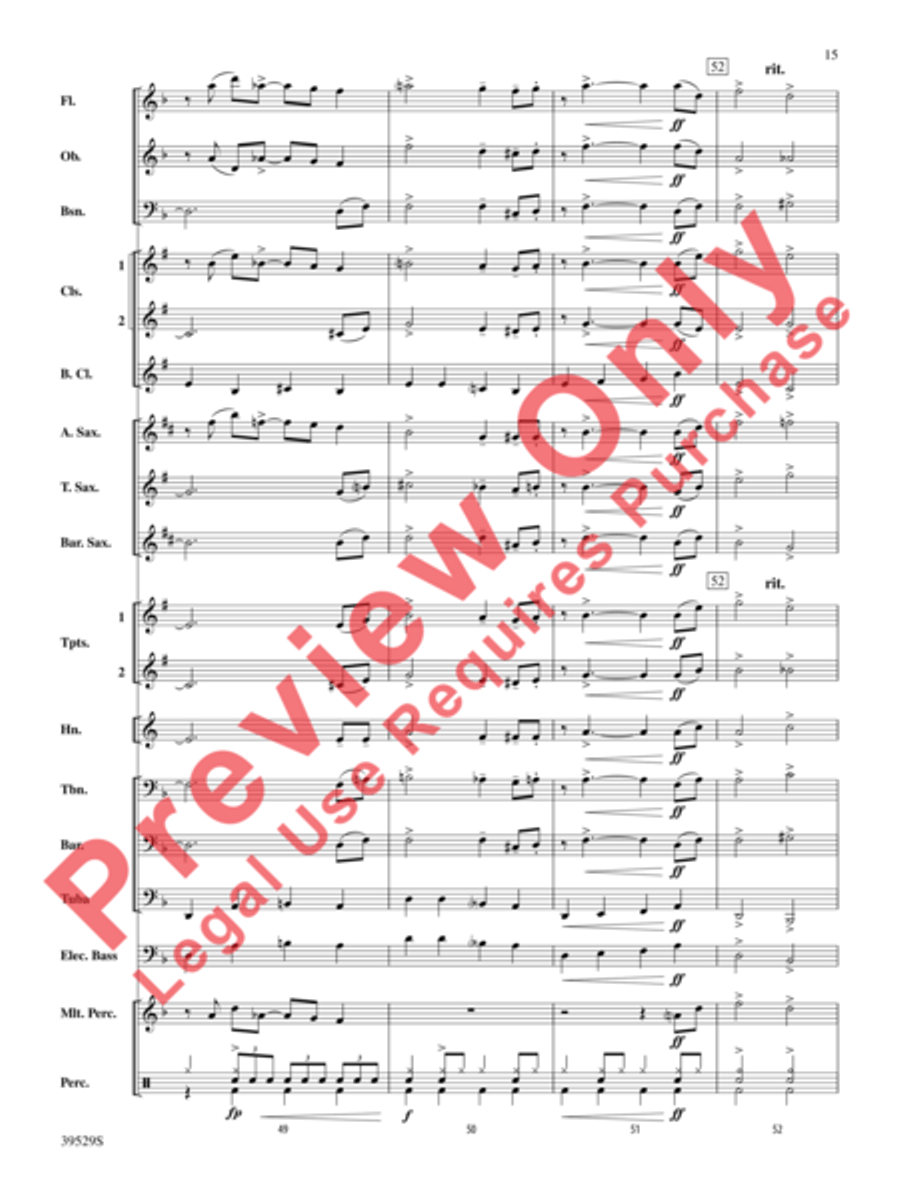 Minnie the Moocher Concert Band scores gallery preview page 16
