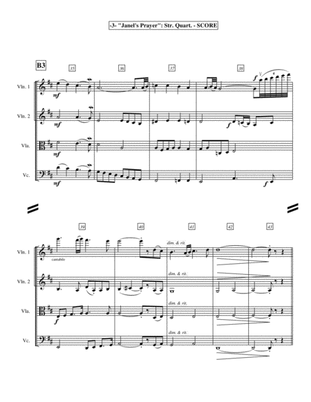 Janel's Prayer (String Quartet) image number null
