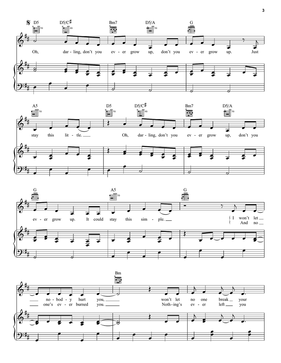 Never Grow Up Acoustic Guitar scores gallery preview page 3