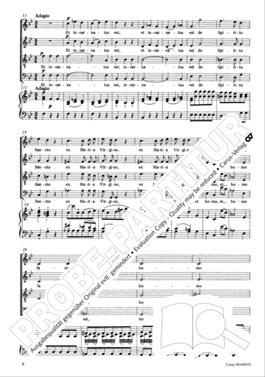 Missa brevis Sti. Joannis de Deo (Kleine Orgelsolomesse) 4-Part scores gallery preview page 13