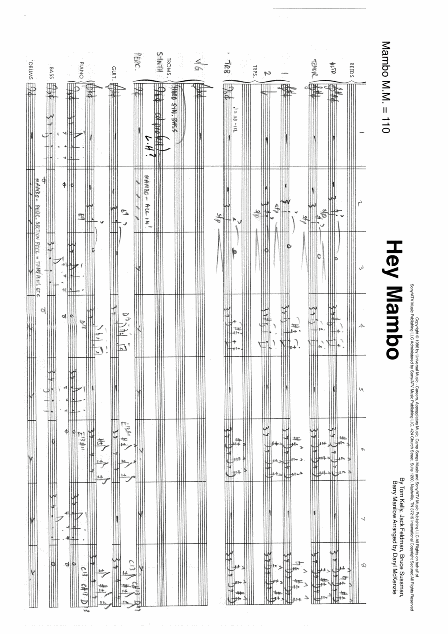 Hey Mambo Hey Mambo Tenor Saxophone scores gallery preview page 1