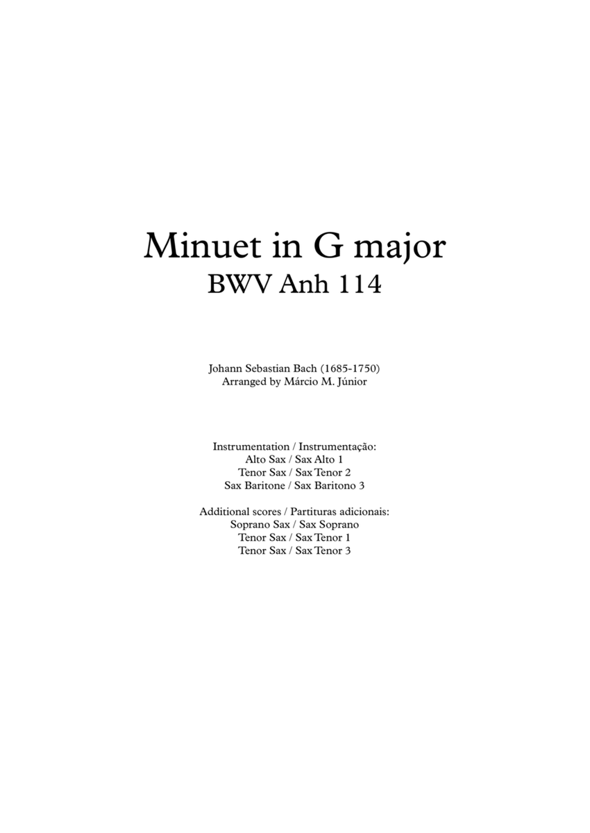 Minuet in G major - BWV Anh 114 image number null