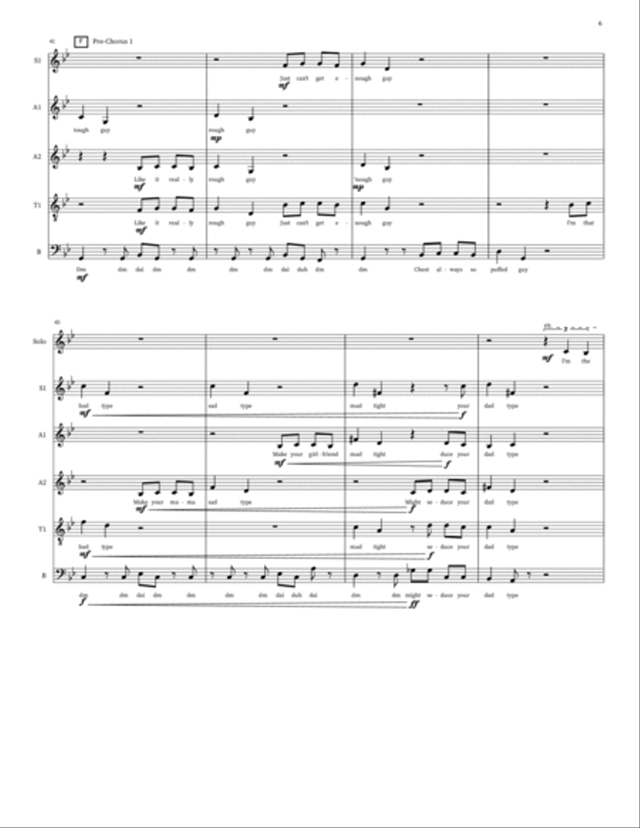 Bad Guy Choir scores gallery preview page 6
