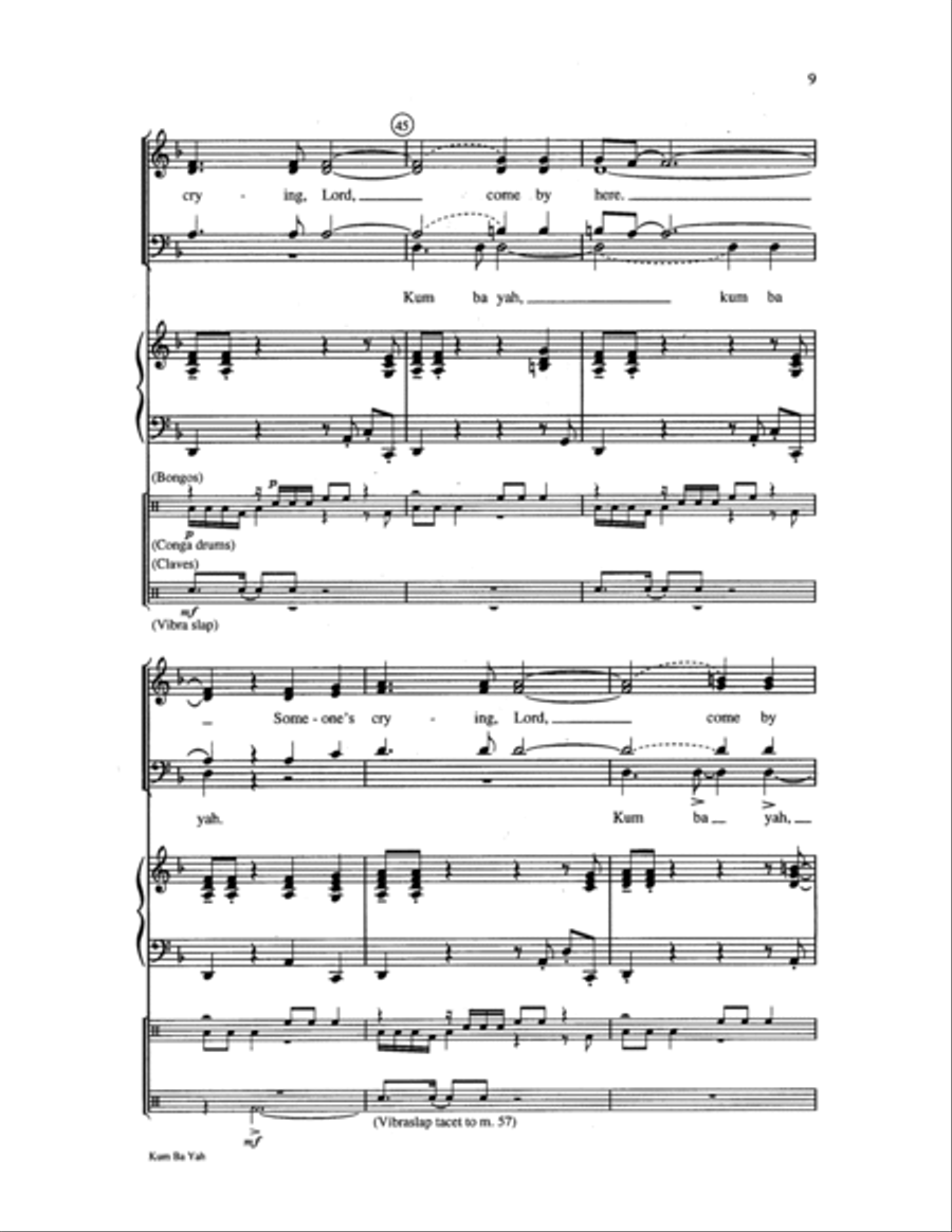 Kum Ba Yah Choir scores gallery preview page 9