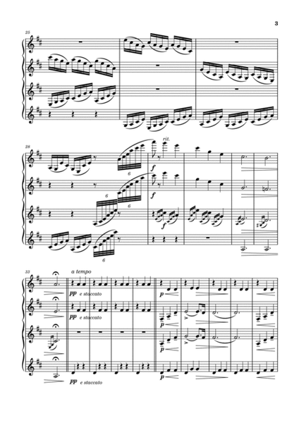 Waltz of the flowers by Pyotr Tchaikovsky for 4clarinets (3Cl＋BassCl).