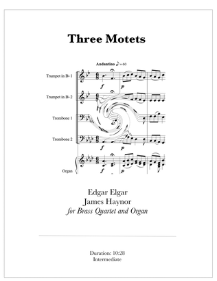 Book cover for Three Motets for Brass Quartet and Organ